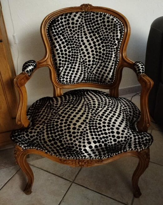 Fauteuil cabriolet / Changement de tissu et consolidation de l'assise