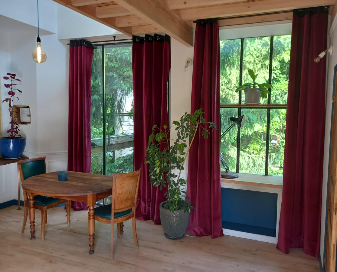 Rideaux velours avec doublure thermique